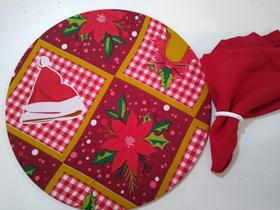 kit Sousplast 8 lugares Gorro Natal