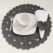 Kit Sousplat de Crochê 04 peças Arabesco Artesanal Kennedy Kit Sousplat de Crochê 04 peças Arabesco Artesanal Kennedy