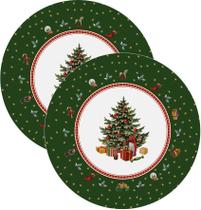 Kit Sousplat Natal Árvore Verde