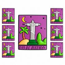 Kit Souvenir Turístico Cristo Redentor Rio De Janeiro Com 12 Imãs Decorativos