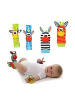 Kit Sozzy Chocalhos Meia e Pulseira P Bebê 4 Peças Kit Sozzy Chocalhos Meia e Pulseira P Bebê 4 Peças