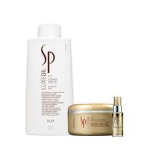 Kit SP System Professional Luxe Oil Keratin Shampoo Restore Máscara e Óleo 30ml (3 produtos)