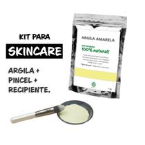 Kit Spa Day Corporal Argila Amarela Pincel e Recipiente - WEBSIZE