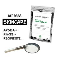 Kit Spa Day Corporal Argila Branca Pincel e Recipiente - WEBSIZE