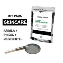 Kit Spa Day Corporal Argila Preta Pincel e Recipiente - WEBSIZE