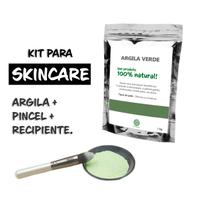 Kit Spa Day Corporal Argila Verde Pincel e Recipiente