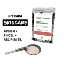 Kit Spa Day Corporal Argila Vermelha Pincel e Recipiente - WEBSIZE