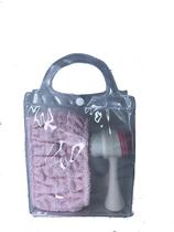 Kit Spa Day Escova/Esponja Facial + Faixa Rosa E Branco