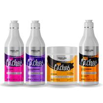 Kit Spa Dos Cachos Profissional 4 itens treeliss Kit Spa Dos Cachos Profissional 4 itens treeliss