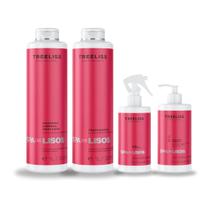 Kit spa dos lisos alisamento 4 passos 2,7kg treeliss