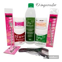 kit Spa Dos Pés Amaciante+Removedor+Creme c/Uréia+Creme Esfoliante+Parafina+Rapapé+2 instrumentos