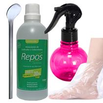 Kit Spa dos Pés Completo para Cutículas e Calosidades Pulverizador Rosa - Repos