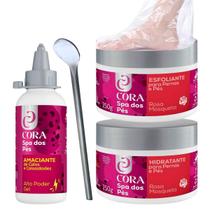 Kit Spa Dos Pés Cora Calox Gel Lixapéx Pémax Bisturi Botinha