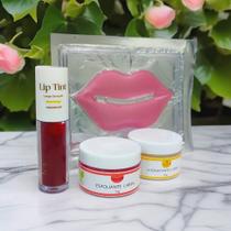 Kit Spa Labial Vegano 4 itens - Liptint/Esfoliante/Balm/Máscara