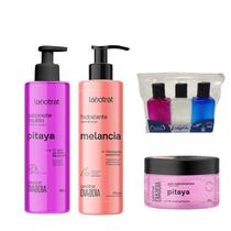 Kit Spa Labotrat Pitaya Melancia Sais Sabonete + Kit Viagem Kit Spa Labotrat Pitaya Melancia Sais Sabonete + Kit Viagem