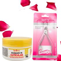 Kit Spa Mania Amolecedor Cutículas 90g com Óleo Rosa Mosqueta + Alicate Meey Kit Spa Mania Amolecedor Cutículas 90g com Óleo Rosa Mosqueta + Alicate Meey