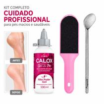 Kit SPA Pés Amaciante Removedor Calos Espátula Aço Inox Bisturi Lixa Pedicure Gel Cora Profissional Podologia Podóloga Pedicure Pés Macios PEGWEB Kit SPA Pés Amaciante Removedor Calos Espátula Aço Inox Bisturi Lixa Pedicure Gel Cora Profissional Podologia Podóloga Pedicure Pés Macios PEGWEB