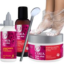 Kit Spa Pés Calox Lixapéx Óleo Rosa Mosq. Bisturi Botinha