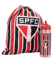 Kit SPFC Garrafa 450ml e Mochila Saco São Paulo FC Oficial, Presente Torcedor Kit SPFC Garrafa 450ml e Mochila Saco São Paulo FC Oficial, Presente Torcedor