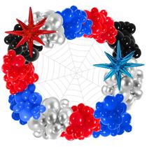 Kit Spider Balloons Arch Garland Leyndo 332 unidades com teia de aranha Kit Spider Balloons Arch Garland Leyndo 332 unidades com teia de aranha