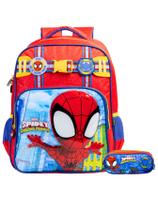 Kit Spidey Mochila de Costas + Estojo Duplo Original Marvel