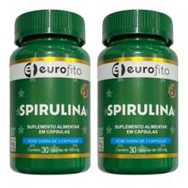 Kit Spirulina Eurofito 2 Potes 30 Cápsulas Cada