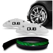 Kit Spoiler Universal Flexível Com Capa de Pinça Branca