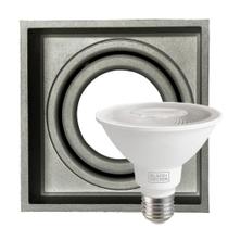 Kit Spot de Embutir Hub Recuado Quadrado Luminatti + Lampada Led PAR30 9,8W 6500K Black Decker Kit Spot de Embutir Hub Recuado Quadrado Luminatti + Lampada Led PAR30 9,8W 6500K Black Decker