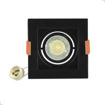Kit Spot Embutido LED Dicroica MR16 6000K Recuado Quadrado Direcionável Kit Spot Embutido LED Dicroica MR16 6000K Recuado Quadrado Direcionável