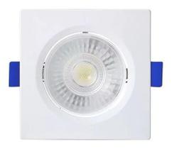 Kit Spot Led Embutir Quadrado 6W 3000K Branco - Blumenau Iluminação