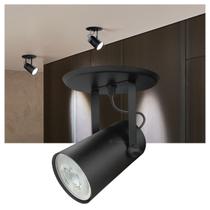 Kit Spot Móvel Taschibra Cannon PAR20 Preto + Lâmpada LED Taschibra Dicróica PAR20