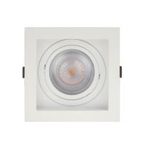 Kit Spot Recuado Quadrado Embutir 13cm + Lâmpada Par20 E27