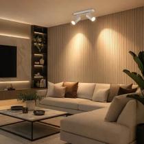 Kit Spot Sobrepor Led Duplo Trilho Eletrificado Minimalista 6000k Branco Frio Branco Kit Spot Sobrepor Led Duplo Trilho Eletrificado Minimalista 6000k Branco Frio Branco