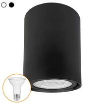 Kit Spot Sobrepor Redondo Direcionável + Lâmpada Led Par20