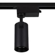 Kit Spot Trilho Preto 3 Lampadas De Led 15w Luz Amarela