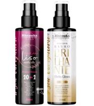 Kit spray capilar meu liso banho brilhante efeito gloss 200ml rhenuks