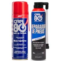 Kit Spray Descarbonizante E Reparador De Pneu Car80 Kit Spray Descarbonizante E Reparador De Pneu Car80
