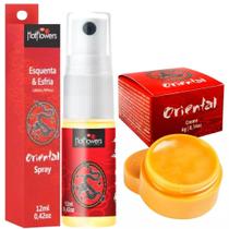 Kit Spray Estimulante Massagem Sensual + Pomada Excitante Oriental Chinesa