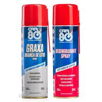 Kit Spray Graxa Branca De Lítio E Desengraxante Car80 Kit Spray Graxa Branca De Lítio E Desengraxante Car80