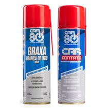 Kit Spray Graxa Branca De Lítio E Limpa Contato Car80 Kit Spray Graxa Branca De Lítio E Limpa Contato Car80