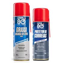 Kit Spray Graxa Branca De Lítio E Limpa Contato Car80 Kit Spray Graxa Branca De Lítio E Limpa Contato Car80
