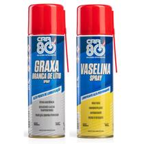 Kit Spray Graxa Branca De Lítio E Vaselina Car80