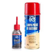 Kit Spray Limpa Polo De Bateria E Grafite Em Pó Car80