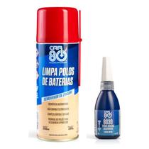 Kit Spray Limpa Polo De Bateria E Trava Rosca E Porcas Car80