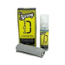 Kit Spray Limpeza Lentes + Lenço Micro Fibra D+ Clean Amarelo 66550