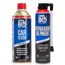 Kit Spray Reparador De Pneu E Car Flush Limpa Motor Car80