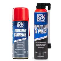 Kit Spray Reparador De Pneu E Protetor De Correia Car80 Kit Spray Reparador De Pneu E Protetor De Correia Car80