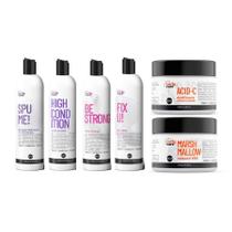 Kit Spume, High Condition, Be Strong, Marshmallow, Acid-C e Fix U! Curly Care