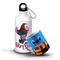 Kit Squeeze Aluminio + Caneca Porcelana Stitch Potter Magia Kit Squeeze Aluminio + Caneca Porcelana Stitch Potter Magia