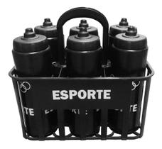 Kit Squeeze Esportivo Esporte com Cesta Porta Garrafas 750 ML